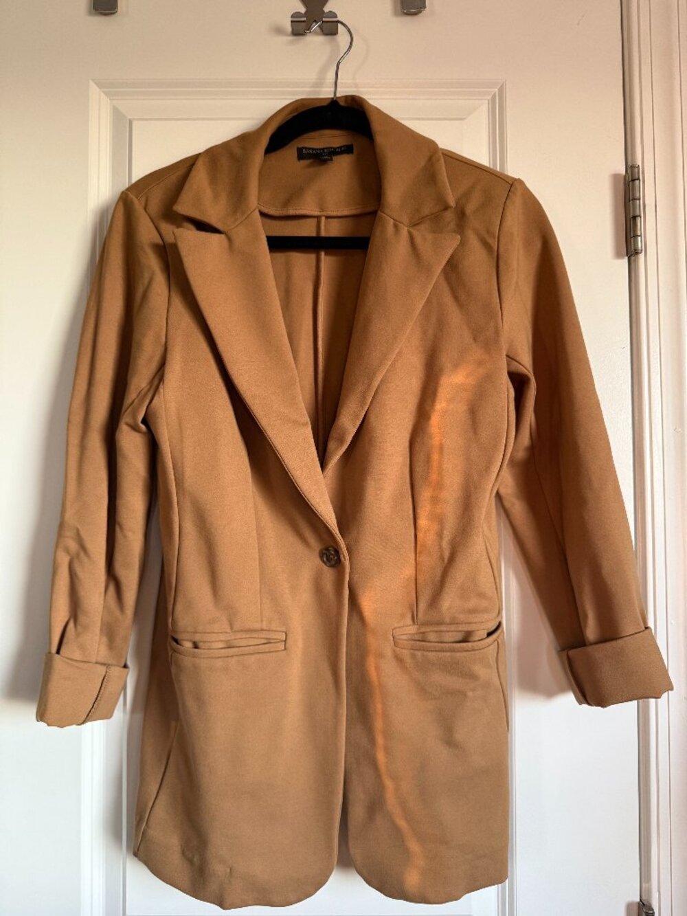 Banana Republic Camel Longline Knit Blazer - Size M